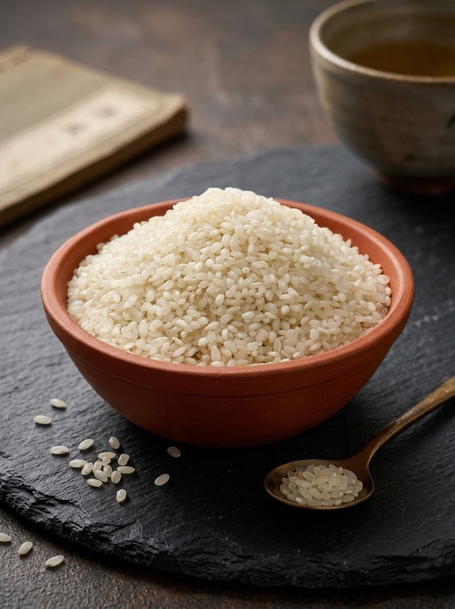 parboiled/round grain rice